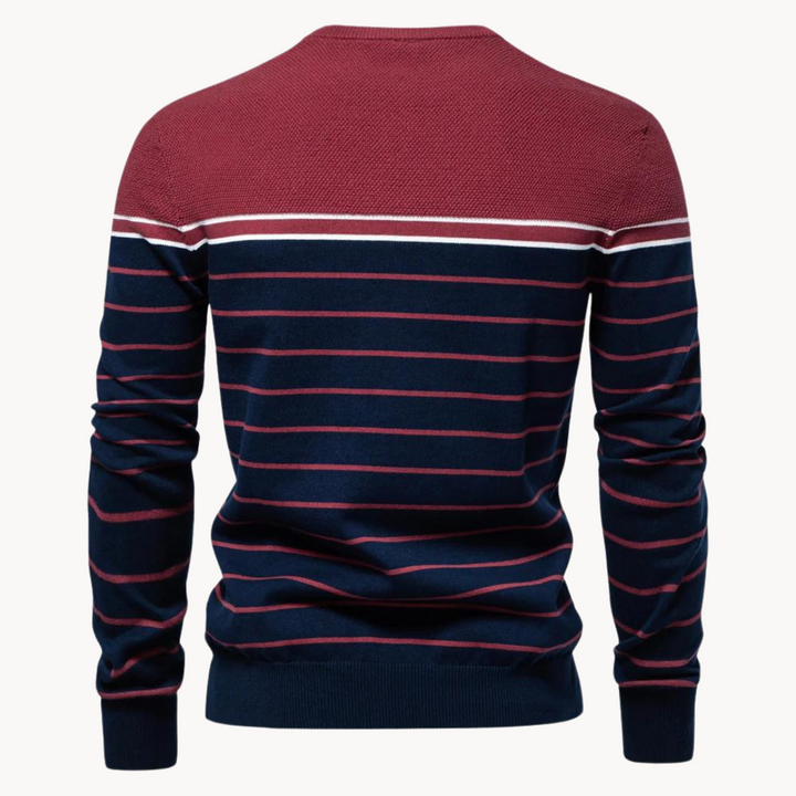 Drune | Baumwollpullover mit Streifenmuster