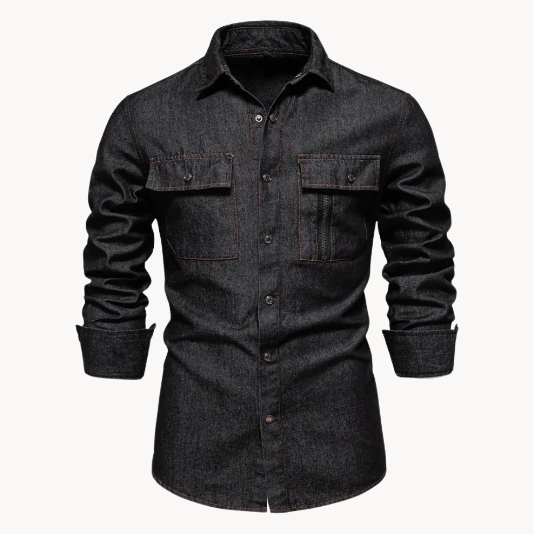 Drune | Jeanshemd mit lockerer Passform