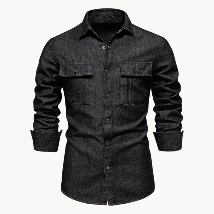 Drune | Jeanshemd mit lockerer Passform