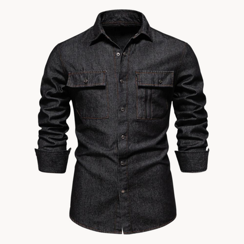 Drune | Jeanshemd mit lockerer Passform