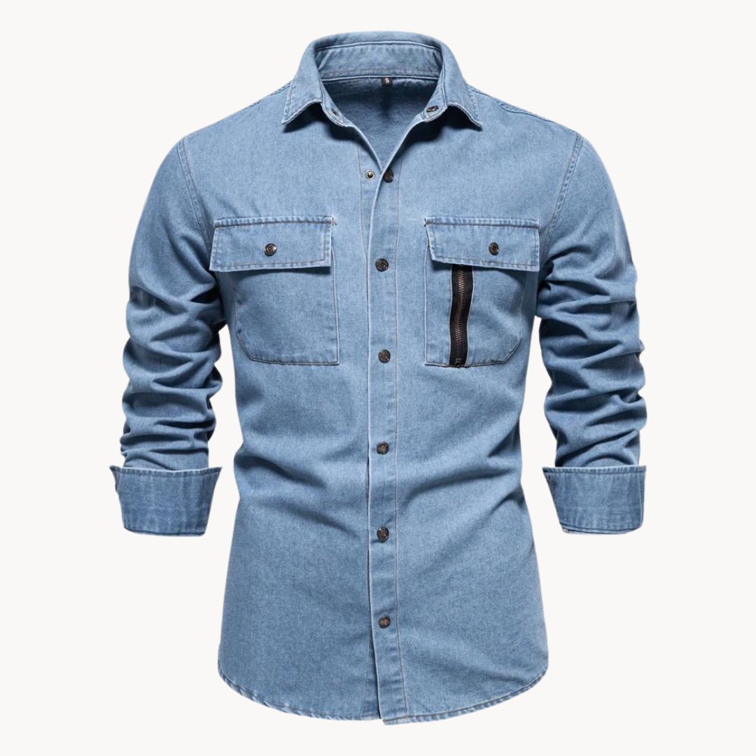 Drune | Jeanshemd mit lockerer Passform