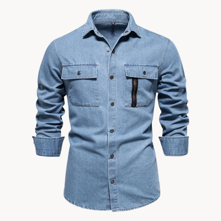 Drune | Jeanshemd mit lockerer Passform