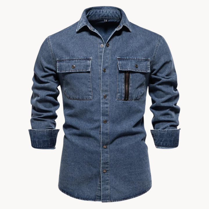 Drune | Jeanshemd mit lockerer Passform