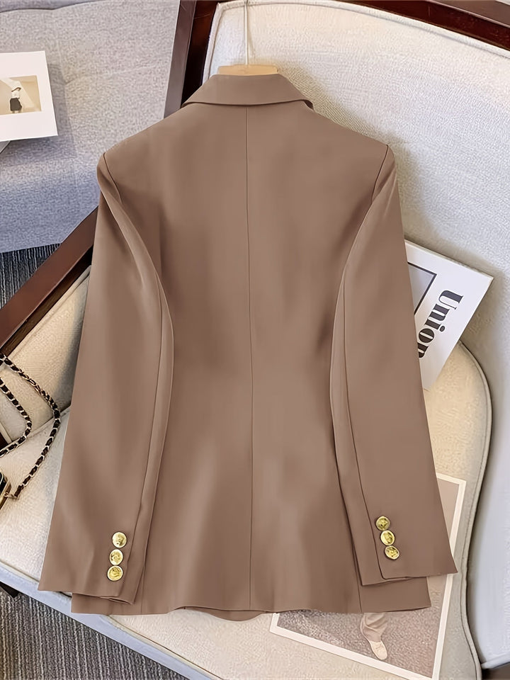 Drune | Eleganter Slim Fit Damen Blazer Mit Goldenen Knöpfen