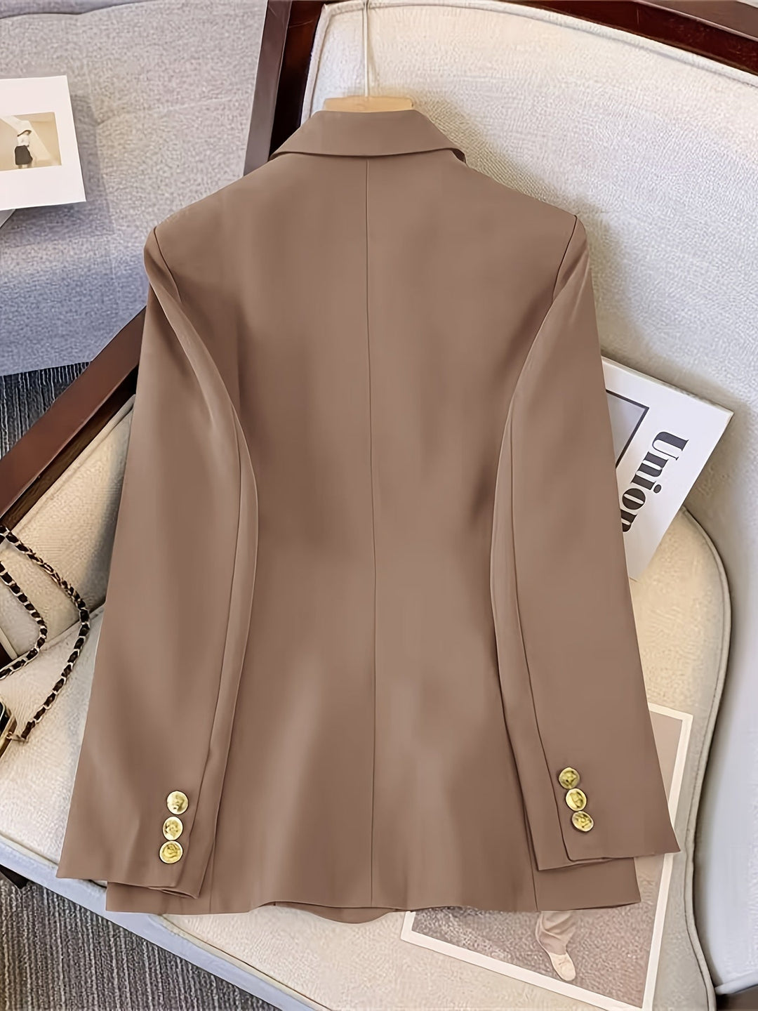 Drune | Eleganter Slim Fit Damenblazer Mit Goldenen Knöpfen