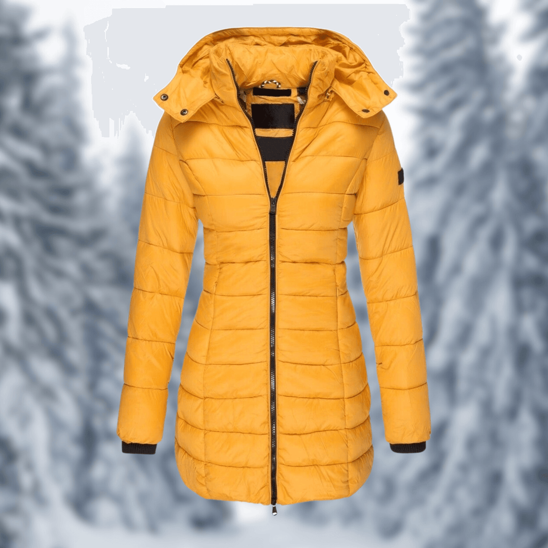 Drune | Damen Mittellanger Wintermantel mit Abnehmbarem Kapuze