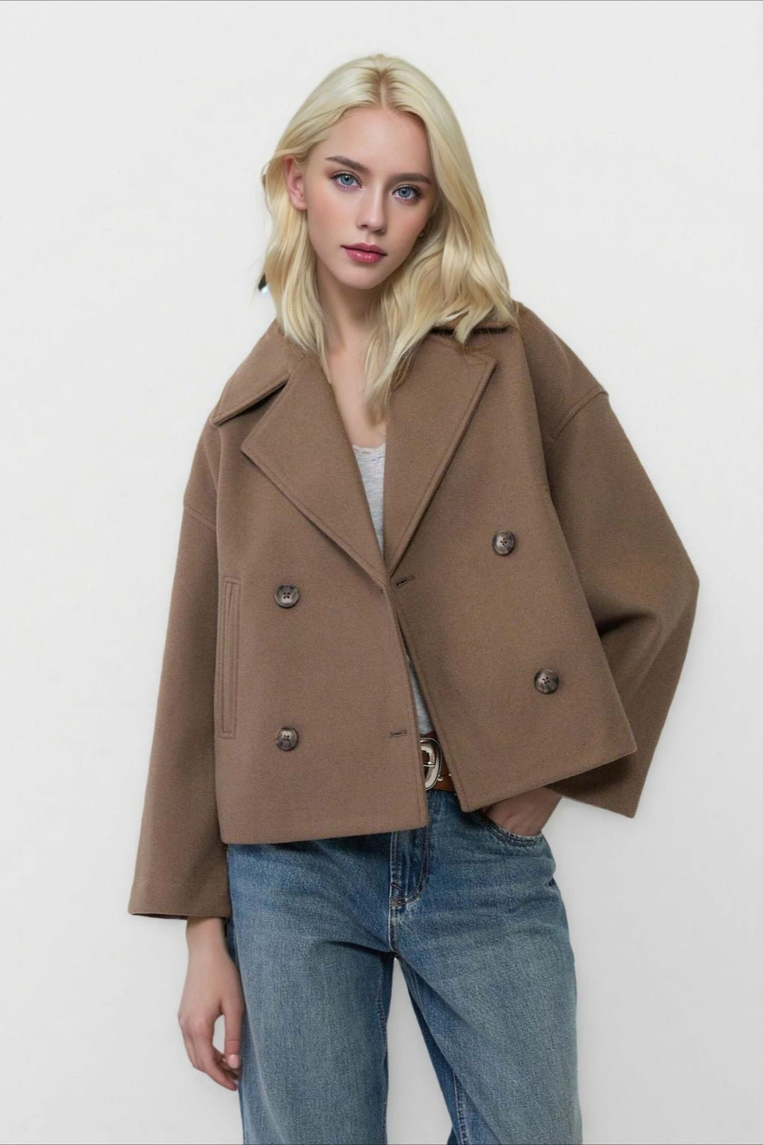 Drune | Revers Wolle Mischjacke