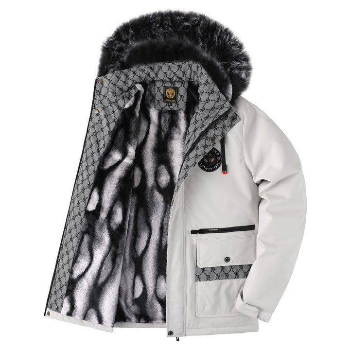 Drune | Herrenjacke mit abnehmbarer, pelzgefütterter Kapuze
