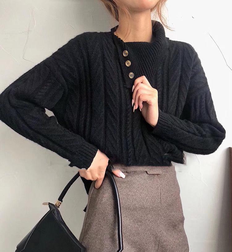 Drune | Strickpullover mit Asymmetrischem Kragen Weich und Elegant Zeitloses Design