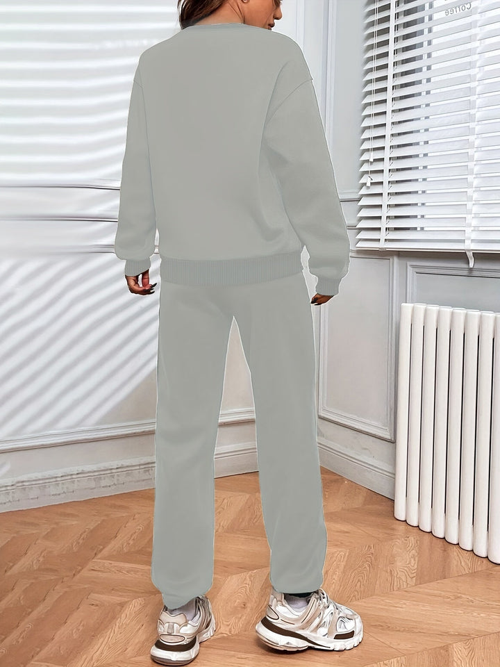 Drune | Jogging Set - Oversized Sweatshirt & Hochtaillierte Jogger - Weich & Bequem