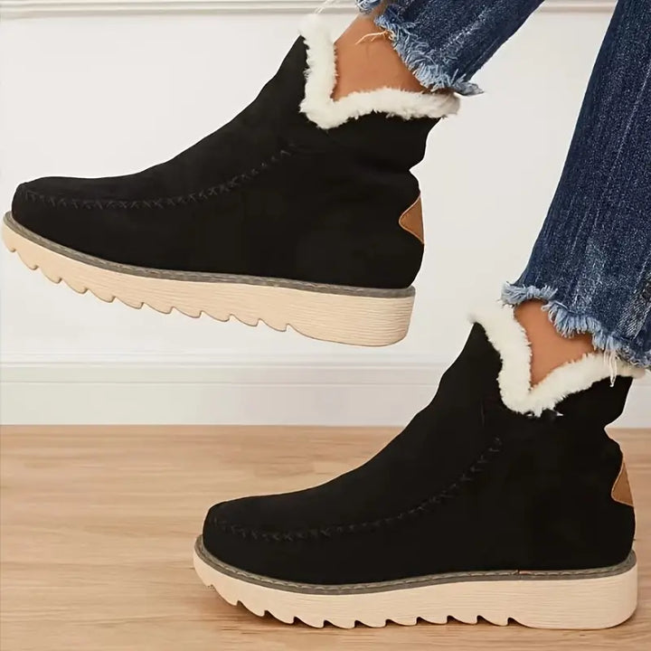 Drune | Damenstiefel Aus Plüschigem Lammfell