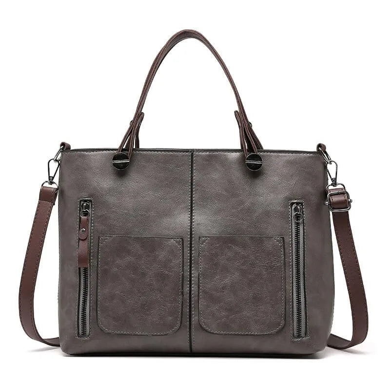 Zeitlose Damen-Handtasche mit Reißverschluss & verstellbarem Riemen