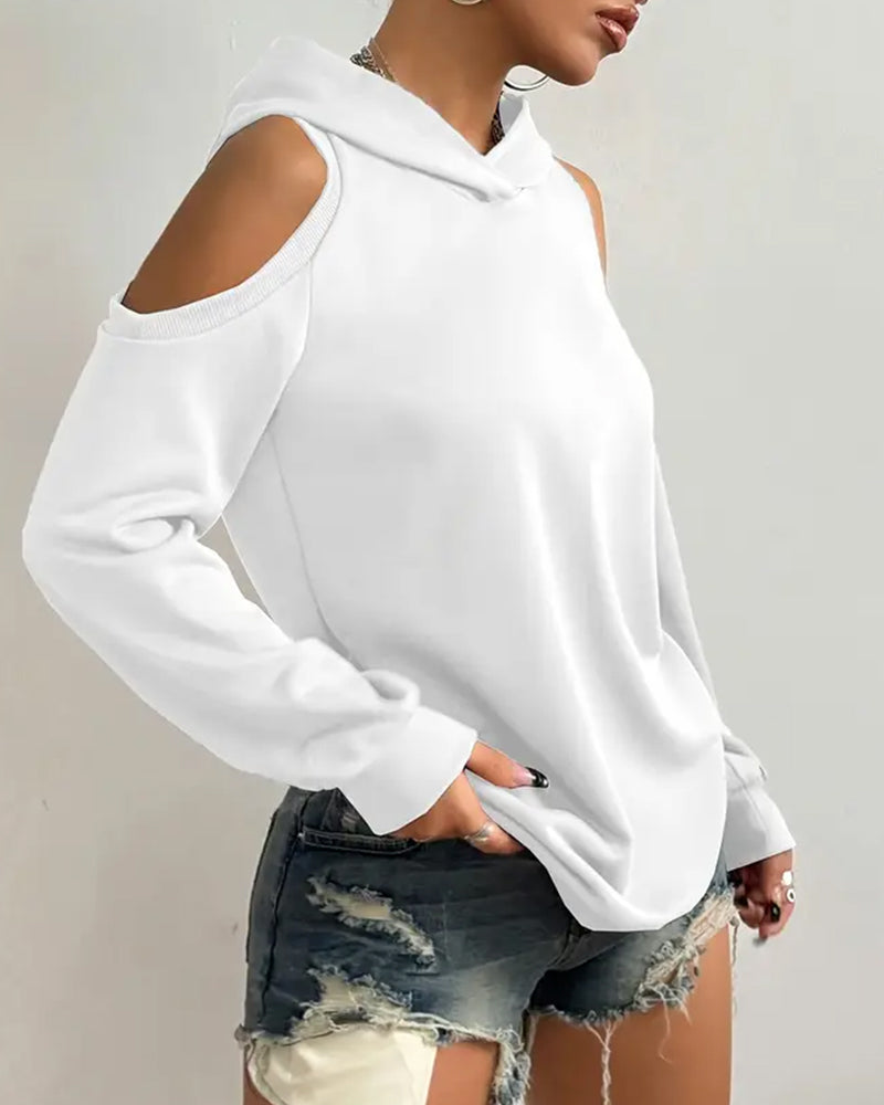 Drune | Überdie Schulter Kapuzenpullover or Schulterfreier Kapuzenpullover mit Kapuze