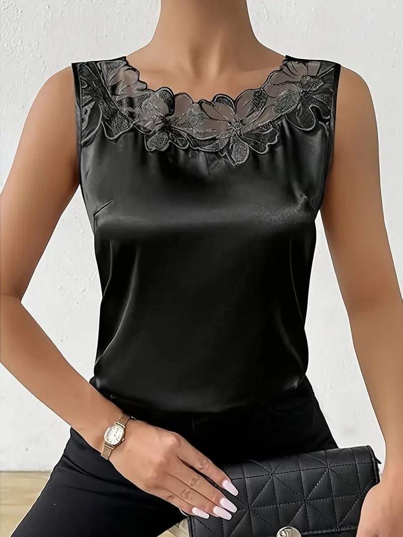 Drune | Satin Bluse Mit Blumendetail Für Damen
