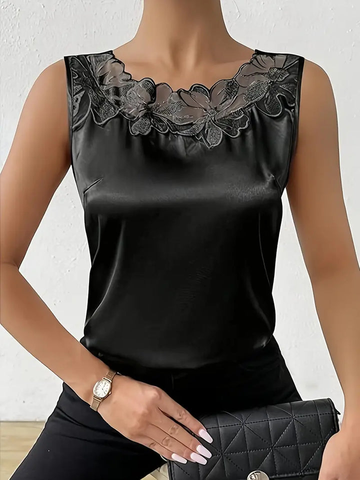 Drune | Satin Bluse Mit Blumendetail Für Damen