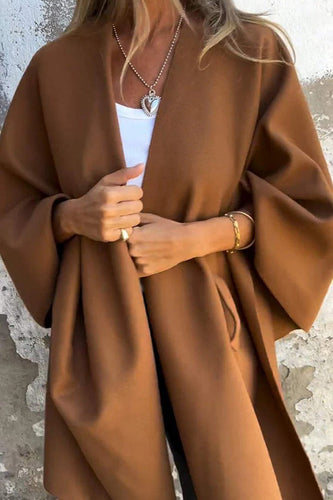 Drune | Cozy, loose V-neck stole cape jacket