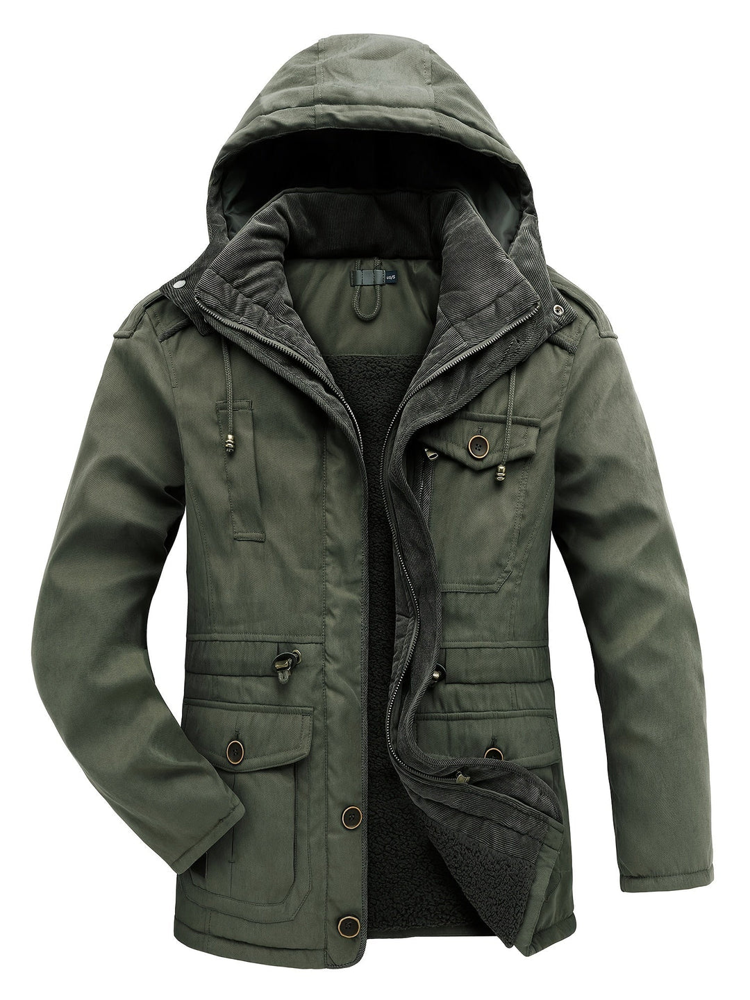 Drune | Casual aus Baumwolle Stil Cargo Winterjacken mit Taschen für Männer - Perfekt für Aktivitäten im Freien