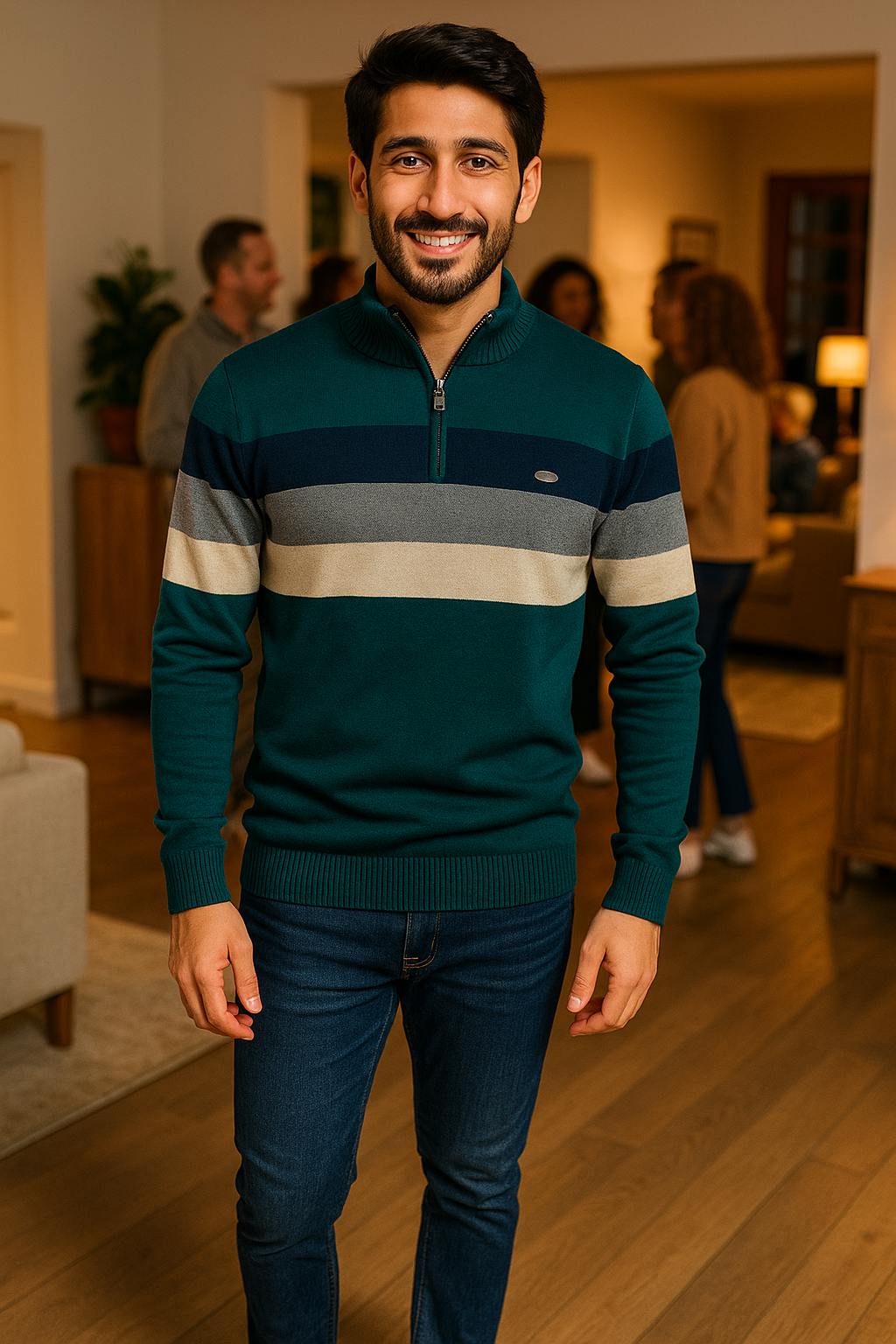 Drune | Warmer Strickpullover mit Reißverschluss für den Winter