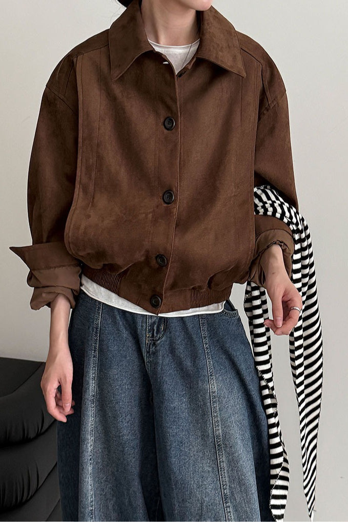 Drune | Wildleder Reverskragenjacke