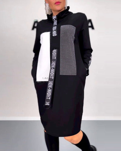 Drune | Lässiges Gerades Kleid mit Kordelzug