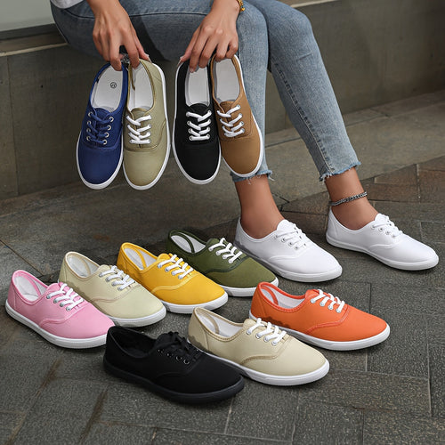 Drune | Bequeme Niedrige Canvas Sneakers in Weiß