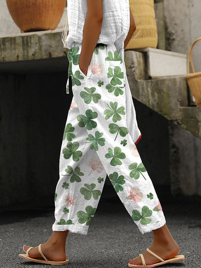 Drune | Bequeme Weite Hose Mit Modernem Print Für Frauen