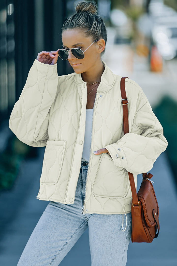 Drune | Kordelzug Gefallene Schulter Gequiltete Jacke