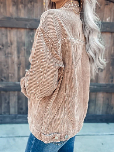 Drune | Cordjacke - Trendy Oversized Fit - Strukturierter Baumwollmix - Statement-Schicht