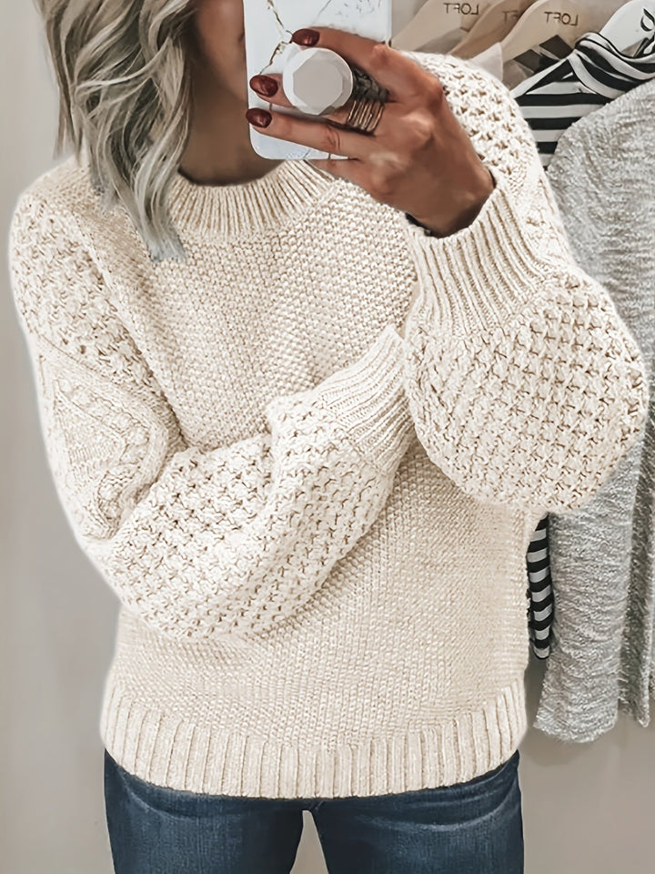 Drune | Strickpullover mit Strukturärmeln Acryl Warm und Bequem