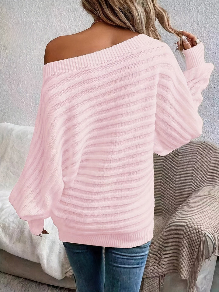 Drune | Schulterfreier Wollpullover mit bequemem Design Pullover Damen - Perfekt für lässige Tage