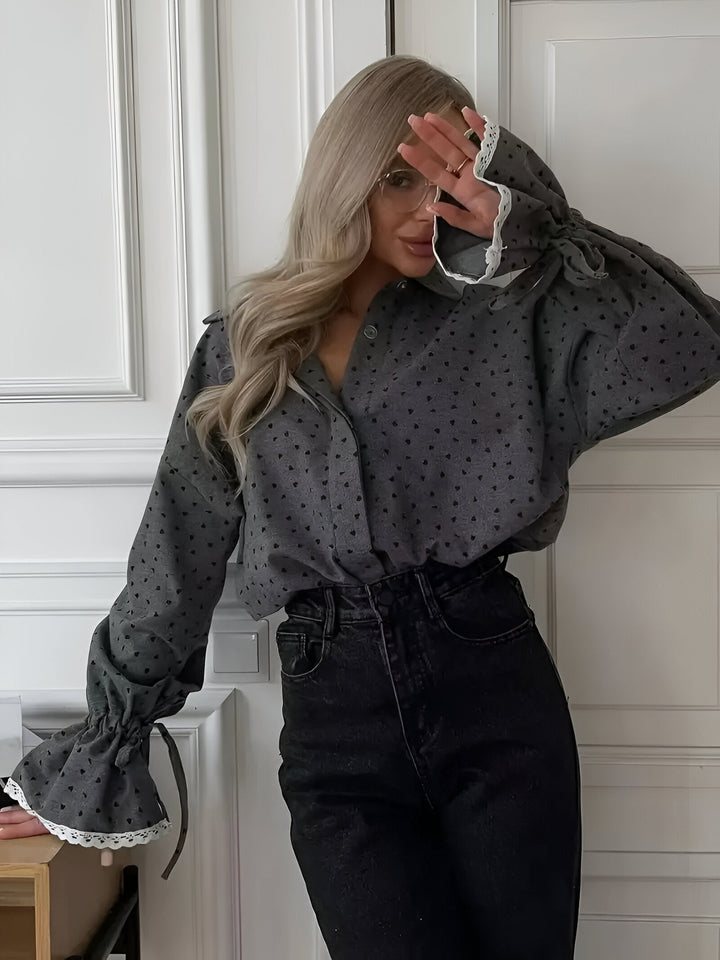Drune | Stylisches Shirt mit Herzprint für Frühling & Herbst