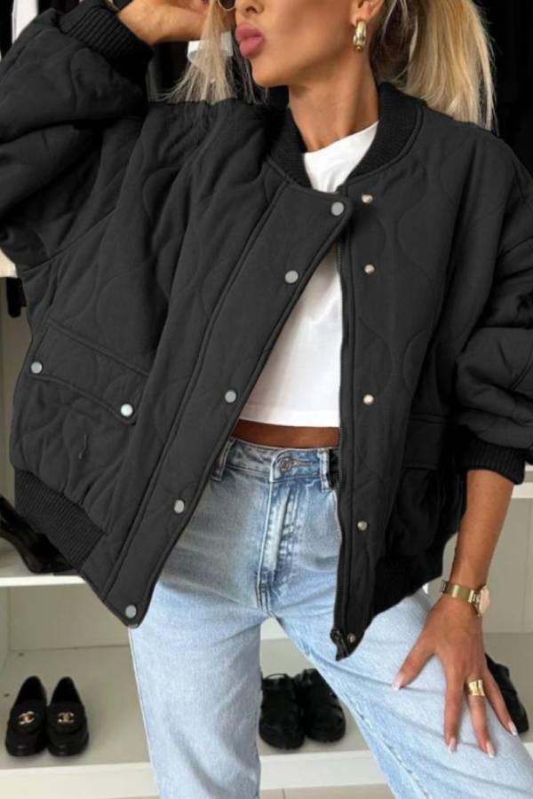 Drune | Kragen Snap Down Langarmjacke