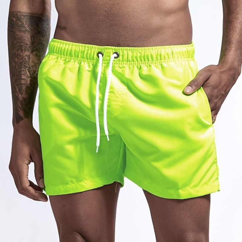 Drune | Einfarbige Herrenstrandshorts Schnelltrocknend