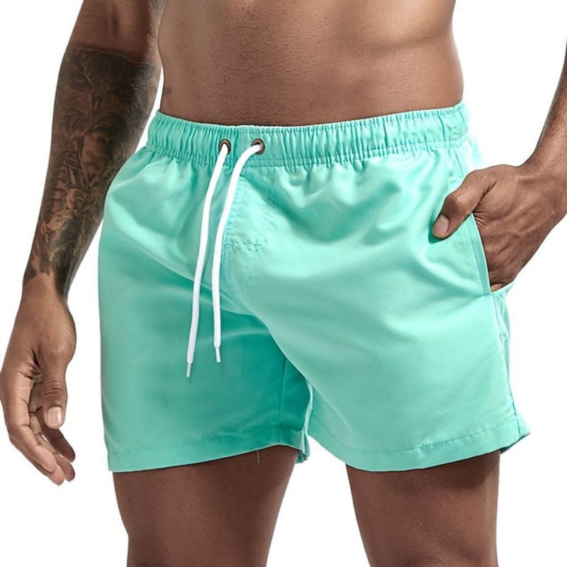 Drune | Einfarbige Herrenstrandshorts Schnelltrocknend