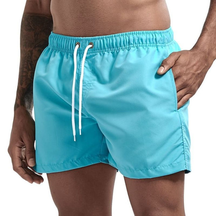 Drune | Einfarbige Herrenstrandshorts Schnelltrocknend