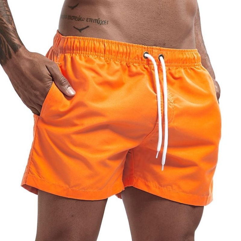 Drune | Einfarbige Herrenstrandshorts Schnelltrocknend