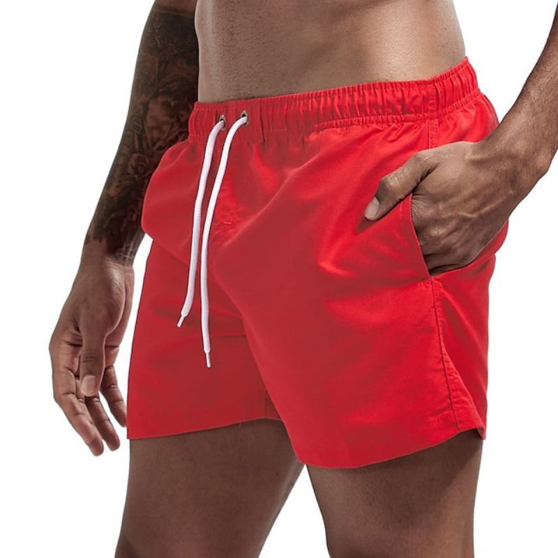 Drune | Einfarbige Herrenstrandshorts Schnelltrocknend