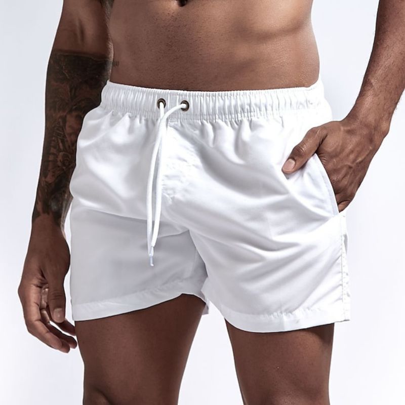 Drune | Einfarbige Herrenstrandshorts Schnelltrocknend