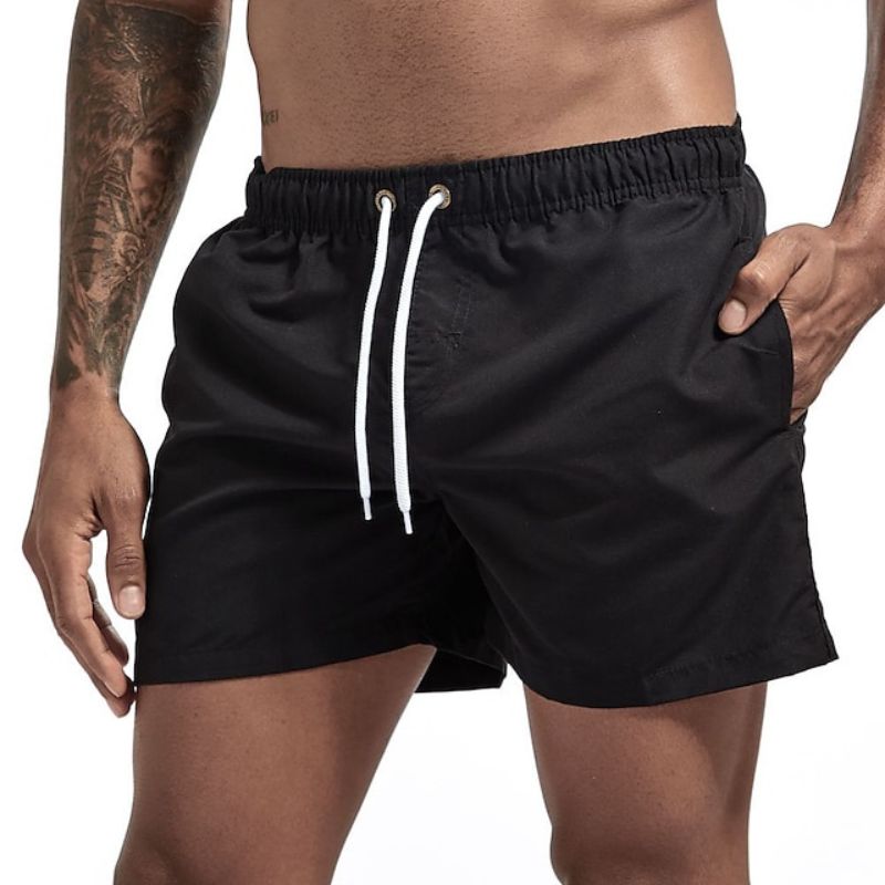 Drune | Einfarbige Herrenstrandshorts Schnelltrocknend