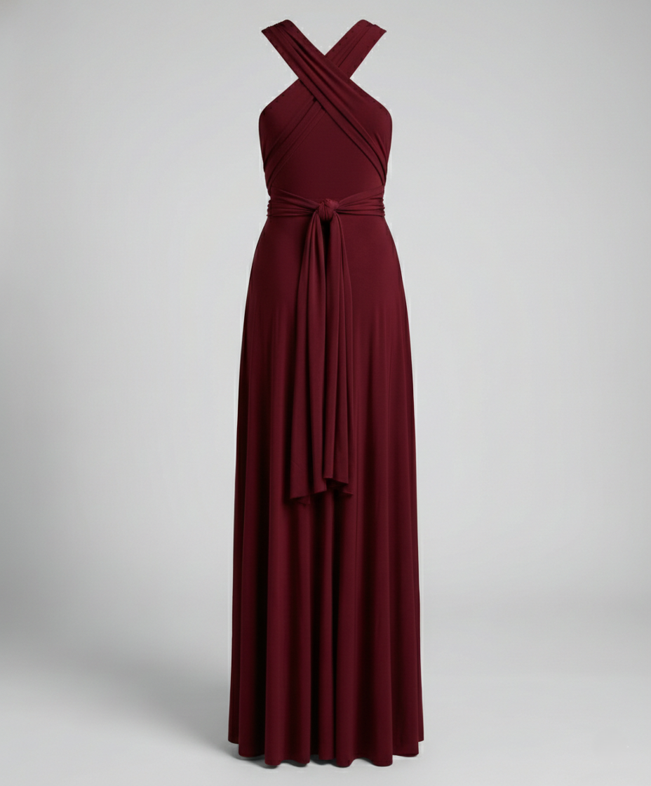 Damen Multiway Wickelkleid mit 50+ Tragevarianten & Elastischem Stoff | Drune