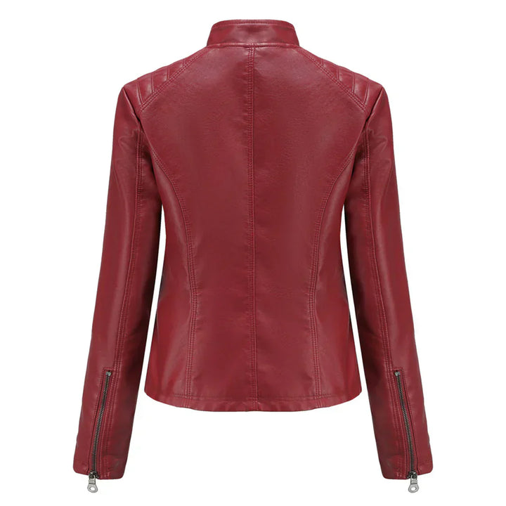 Drune | Damenjacke Kunstleder Klassisches Bikerdesign