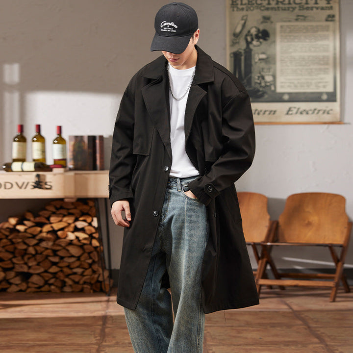 Drune | Trenchcoat - Verstellbare Passform - Modernes Langdesign