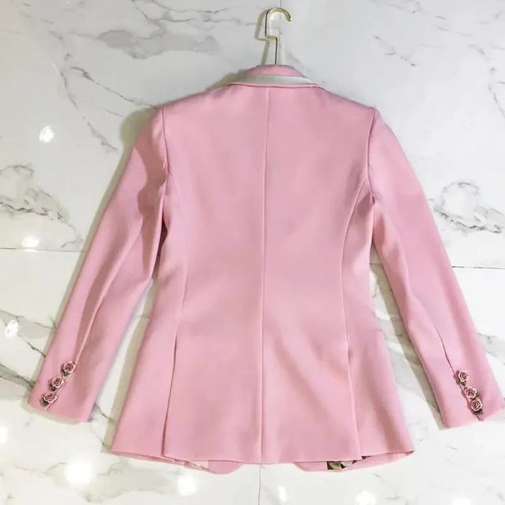 Drune | Eleganter Pink Blazer für Frauen - Lässig - Einfarbig