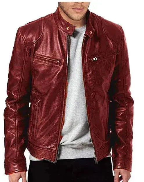 Drune | Elegante Slim Fit Herren Lederjacke