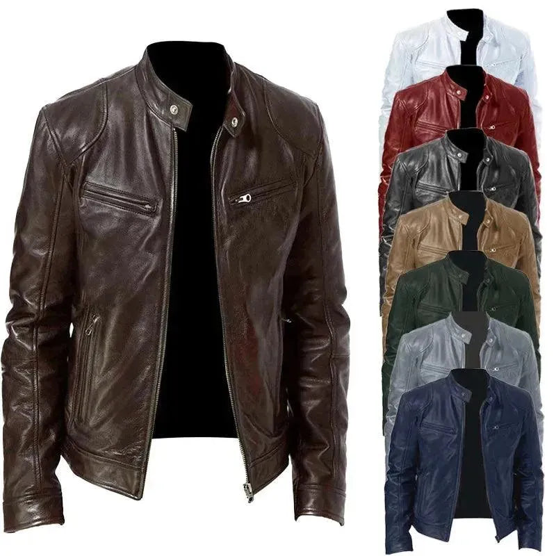 Drune | Elegante Slim Fit Herren Lederjacke