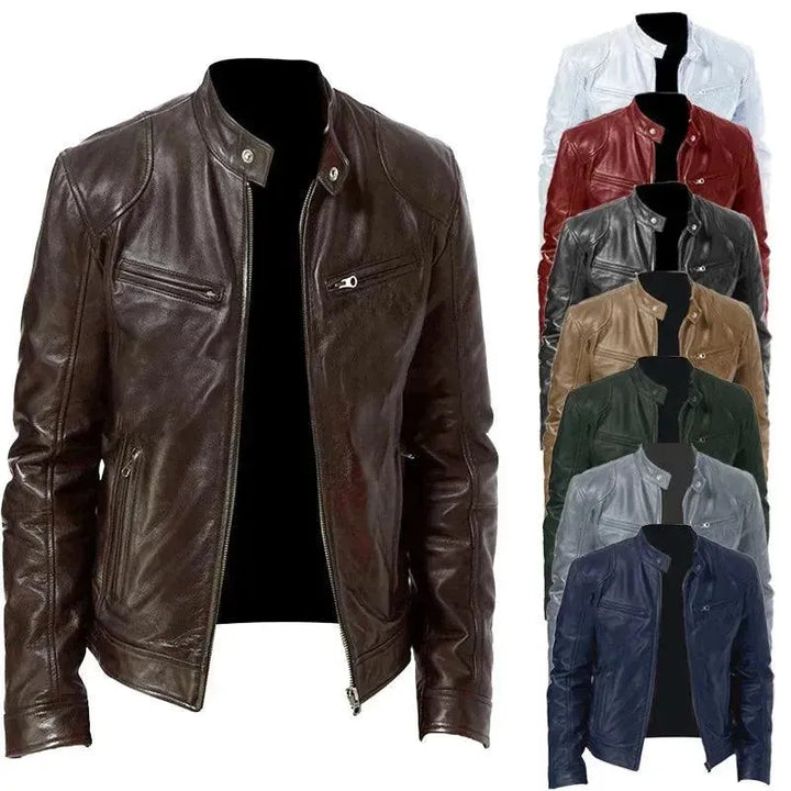 Drune | Elegante Slim Fit Herren Lederjacke