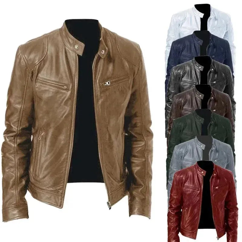 Drune | Elegante Slim Fit Herren Lederjacke