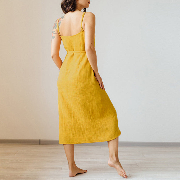 Drune | Stylisches V-Ausschnitt ärmelloses Kleid für Frauen