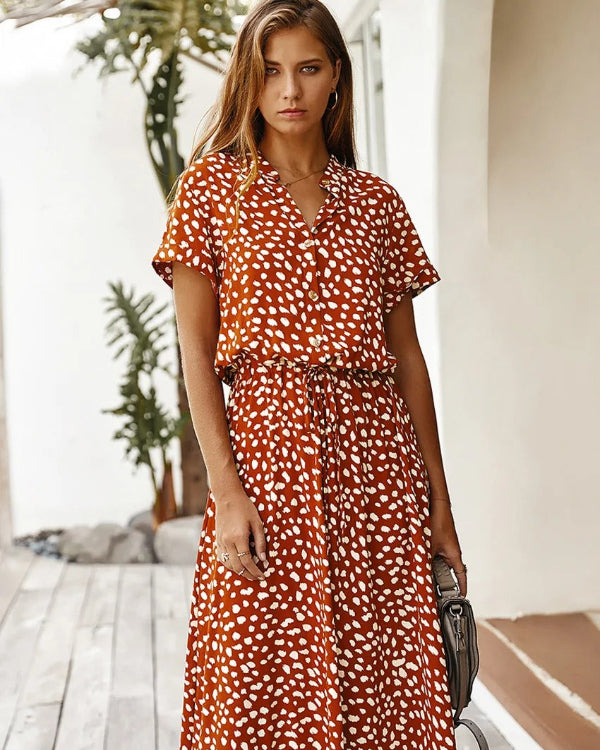 Drune | Elegantes Vintage Midi Kleid Für Damen Für Den Sommer