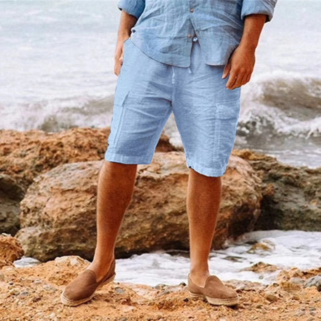 Drune | Elegante Leinen Shorts Für Männer